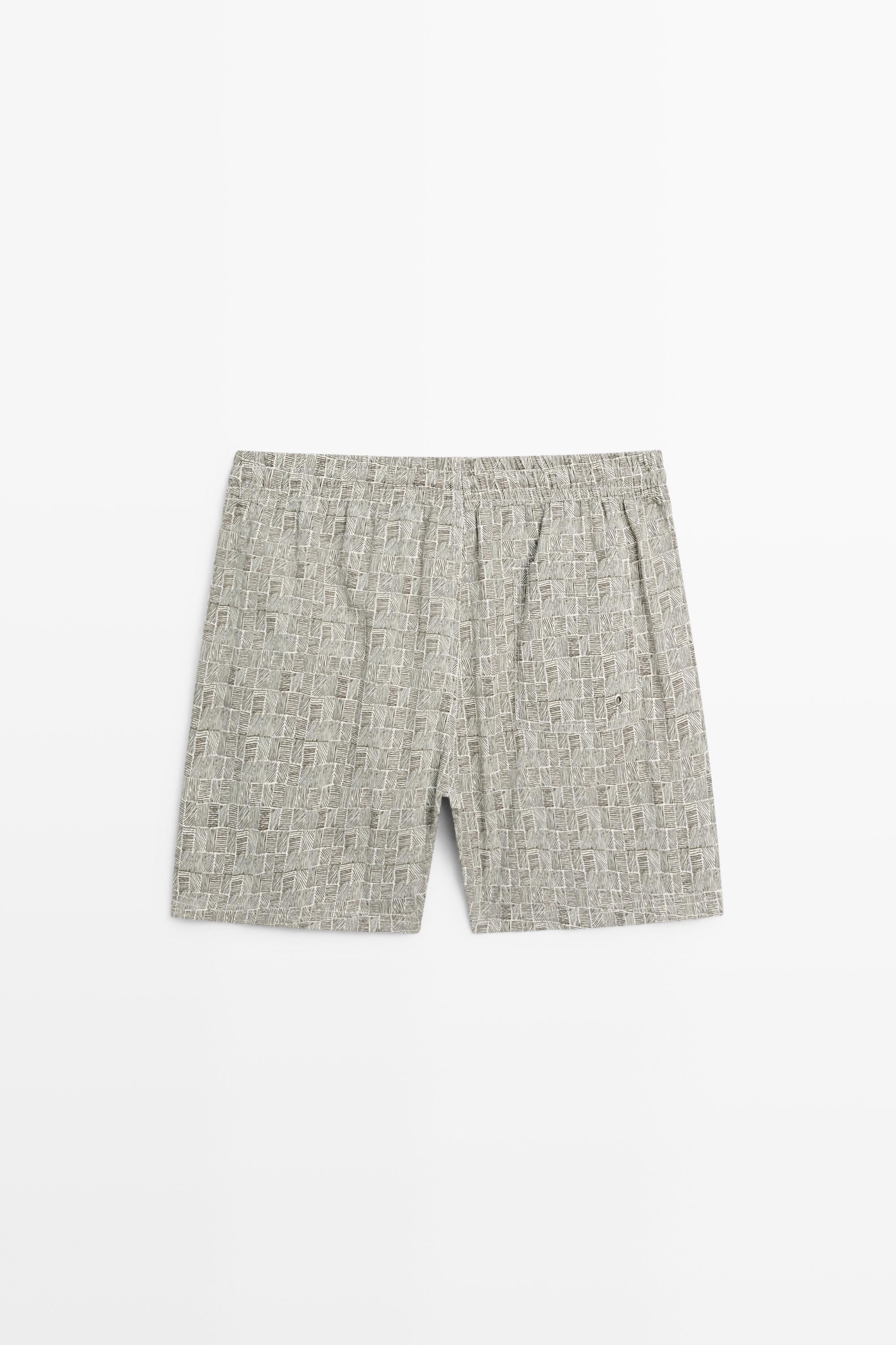 Printed swimming trunks